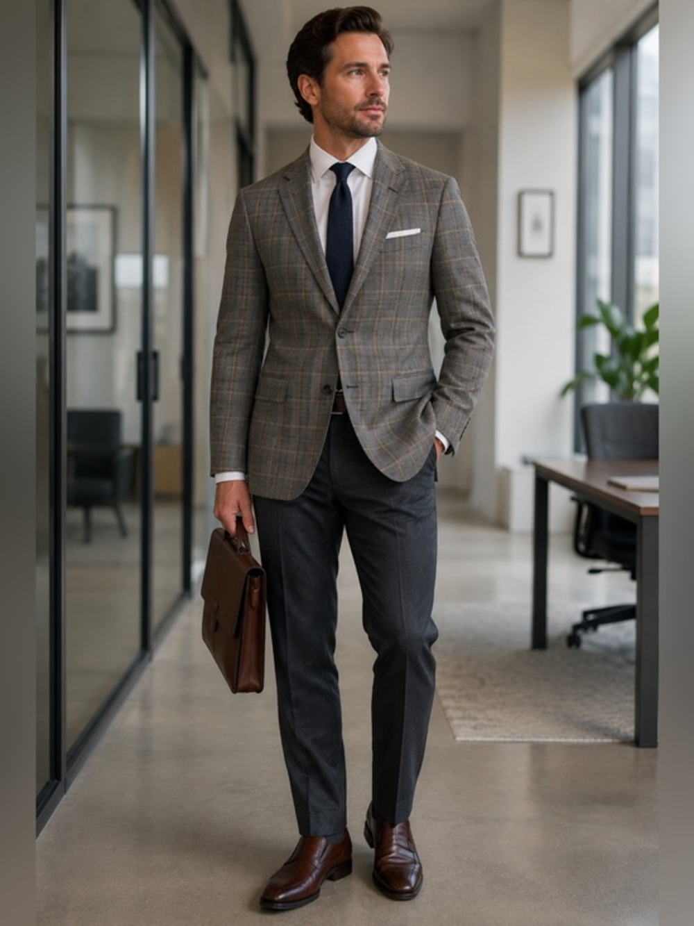 Brooks brothers blazer 42R, grey/gold